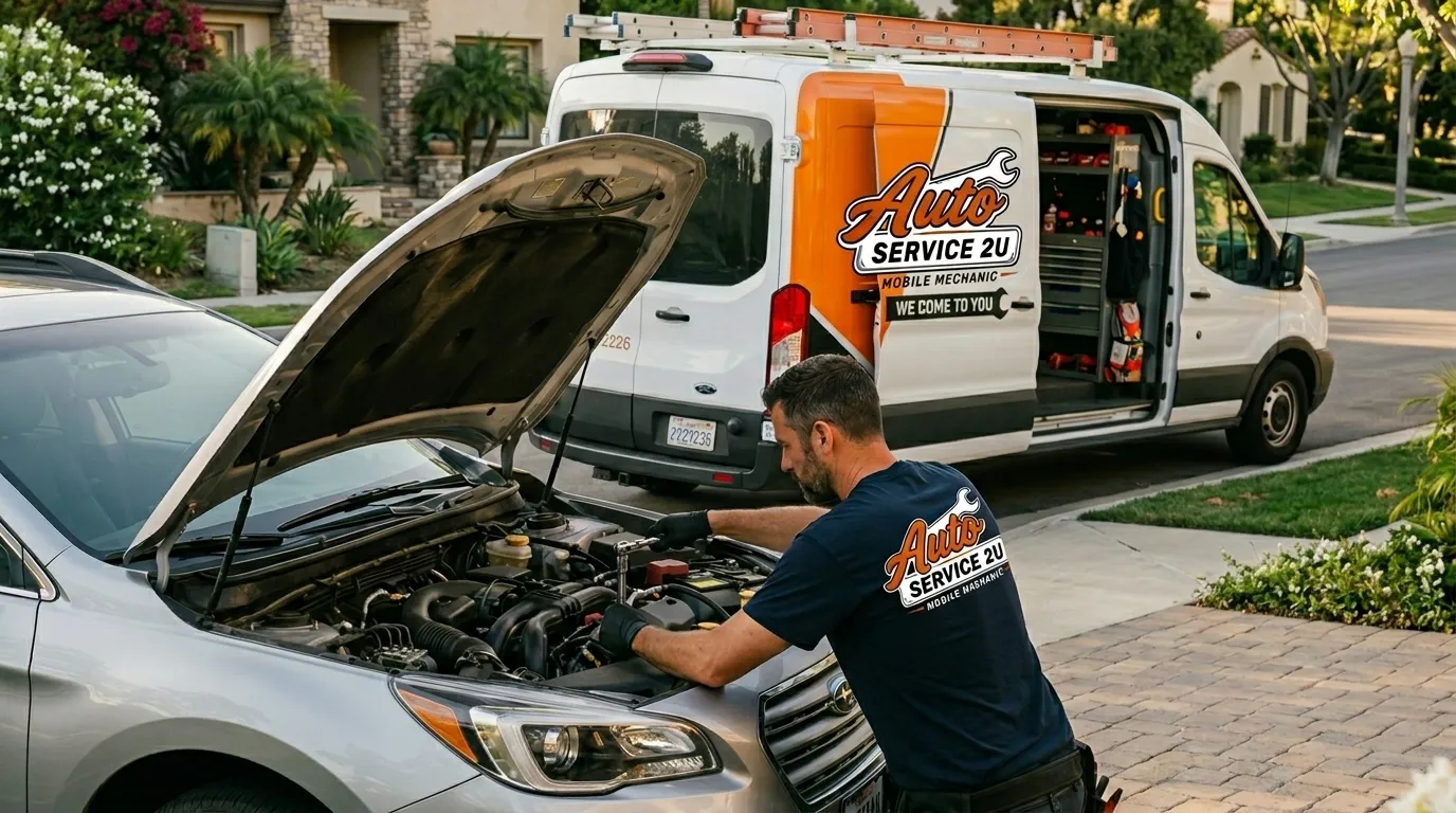 Professional mobile mechanic in Rancho Cucamonga, CA providing mobile auto repair services.