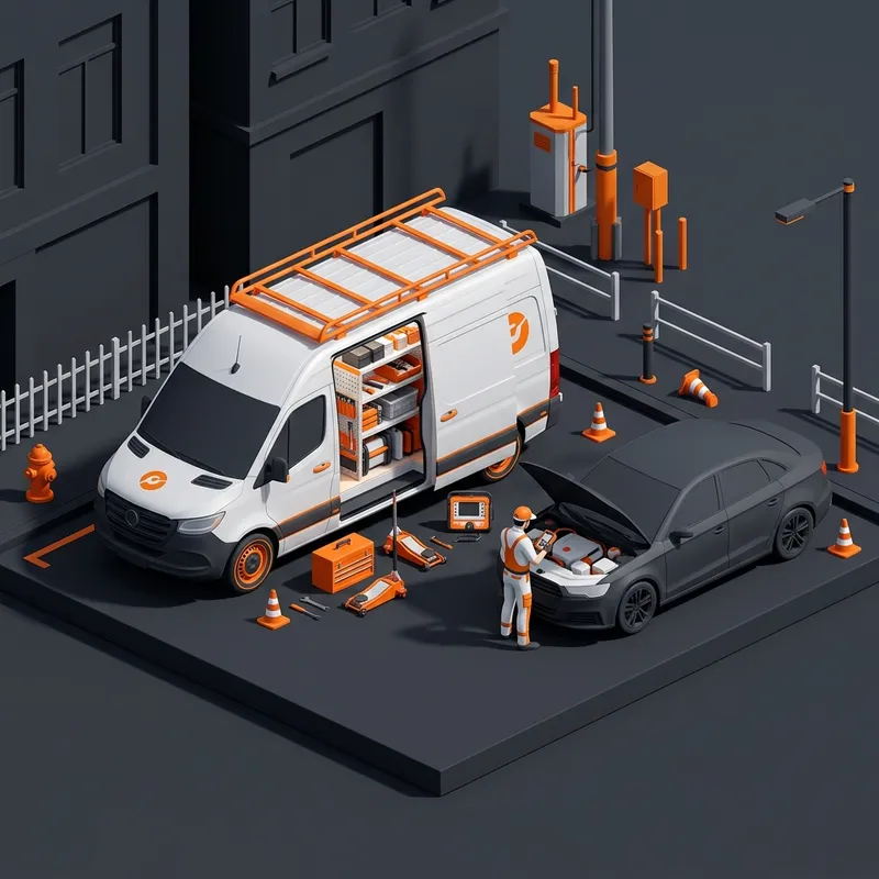 Mobile mechanic performing engine diagnostics in Covina